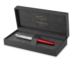 Ручка роллер Parker Sonnet T546  Red CT, стержень: F, цвет чернил: black, в подарочной упаковке