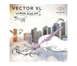 Ручка-роллер Parker Vector  XL Lilac CT, цвет чернил black, стержень: F, в подарочной упаковке.