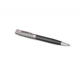 Шариковая ручка Parker Sonnet Premium Metal & Grey Lacquer PGT, стержень: M, цвет чернил: black , в подарочной упаковке