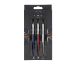 Набор Parker Jotter London Trio: гелевая ручка Red CT + шариковая ручка Blue CT + карандаш Stainless Steel CT