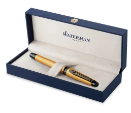 Перьевая ручка Waterman Expert GoldF BLK в подарочной упаковке