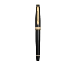 Ручка-роллер Waterman Expert 3, цвет: Black Laque GT, стержень: Fblk