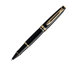 Ручка-роллер Waterman Expert 3, цвет: Black Laque GT, стержень: Fblk