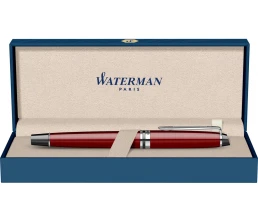 Ручка-роллер Waterman Expert Dark Red Lacquer CT Black, стержень: Fblk