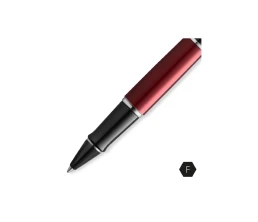 Ручка-роллер Waterman Expert Dark Red Lacquer CT Black, стержень: Fblk