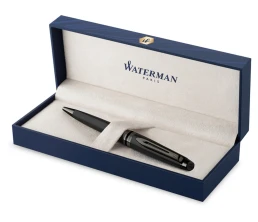 Шариковая ручка Waterman Expert Black, цвет чернил Mblue, в подарочной упаковке