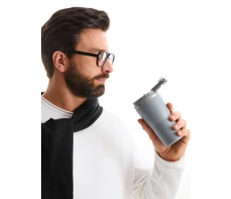 Термостакан Sapporo без логотипа, серый