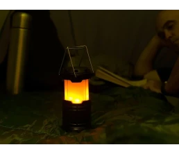 Кемпинговый фонарь с имитацией пламени Lindau Flame, черный