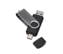 USB3.0/USB Type-C флешка на 32 Гб «Квебек C», черный