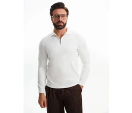 Рубашка поло мужская с длинным рукавом Terrazzo, белая