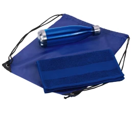 Спортивный набор с бутылкой и полотенцем «Beginner», синий