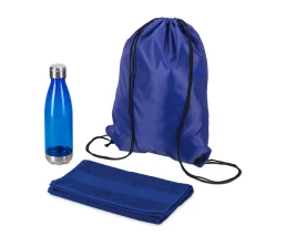 Спортивный набор с бутылкой и полотенцем «Beginner», синий