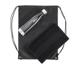 Спортивный набор с бутылкой и полотенцем «Beginner», черный