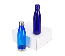 Подарочный набор с термосом и бутылкой «Bottle set», синий