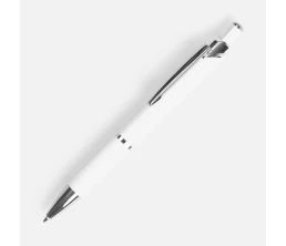 Ручка шариковая Chromos Soft Touch, белая