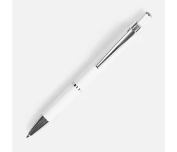 Ручка шариковая Chromos Soft Touch, белая