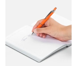 Ручка шариковая Chromos Soft Touch, оранжевая