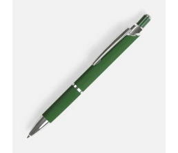 Ручка шариковая Chromos Soft Touch, зеленая