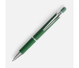 Ручка шариковая Chromos Soft Touch, зеленая