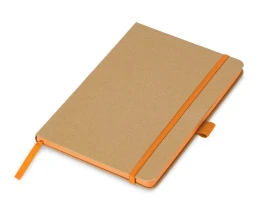 Блокнот A5 "Sevilia Color", твердая обложка из крафта, 80 листов, цветной срез и форзац, натуральный/оранжевый Блокнот A5 "Sevilia Color", твердая обложка из крафта, 80 листов, цветной срез и форзац, натуральный/оранжевый