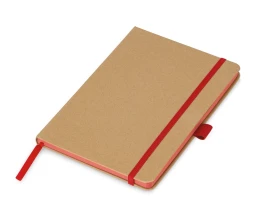 Блокнот A5 "Sevilia Color", твердая обложка из крафта, 80 листов, цветной срез и форзац, натуральный/красный Блокнот A5 "Sevilia Color", твердая обложка из крафта, 80 листов, цветной срез и форзац, натуральный/красный