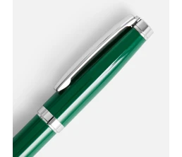 Ручка шариковая Letra Chrome, глянцевая, темно-зеленая