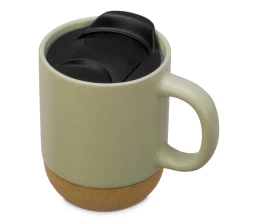 Подарочный набор с кружкой, медом и ложкой для меда, оливковый