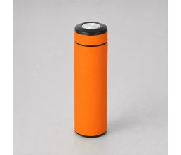 Вакуумный термос "Vacuum Flask C1", soft touch, 420мл, оранжевый
