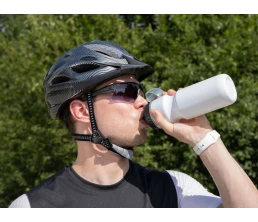 Бутылка для велосипеда Bikescape, белая с синим