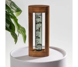 Термометр «Галилей» в деревянном корпусе, серый