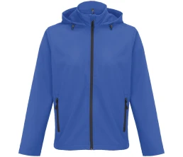 Куртка софтшелл с капюшоном мужская Race Men, ярко-синяя (royal)