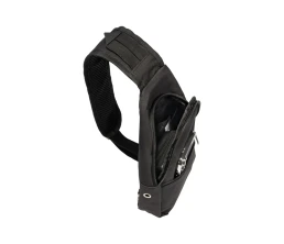 Рюкзак TORBER с одним плечевым ремнем, чёрный, полиэстер 300D, 33 х 17 х 6 см