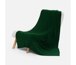 Плед Tressa, темно-зеленый