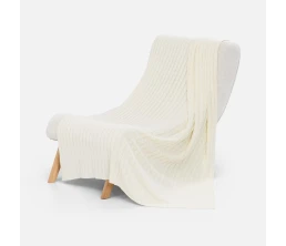 Плед Tressa, белый (молочный)