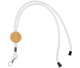 Шнурок для бейджа Tube Wood, белый