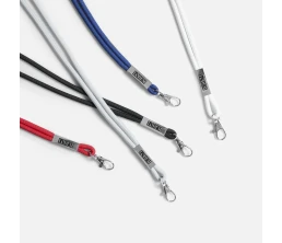 Шнурок для бейджа Tube Metal, черный