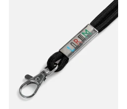 Шнурок для бейджа Tube Metal, серый