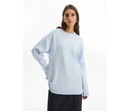 Лонгслив унисекс Siluetti Fuori, светло-голубой
