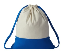 Рюкзак-мешок Cotton из хлопка 170 г, натуральный/синий