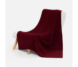 Плед Tressa, темно-красный