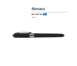 Ручка пластиковая шариковая «Monaco», 0,5мм, синие чернила, черный/вороненая сталь