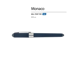 Ручка пластиковая шариковая «Monaco», 0,5мм, синие чернила, темно-синий navy/серебристый