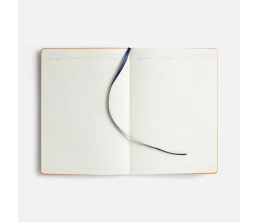 Ежедневник Doppio, недатированный, синий с оранжевым