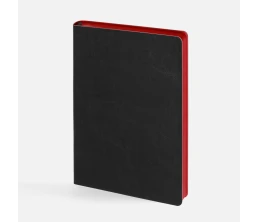 Ежедневник Doppio, недатированный, черный с красным