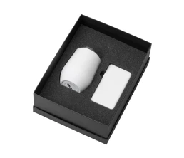 Подарочный набор с термокружкой и повербанком С2, 10000 mAh, белый