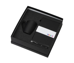 Подарочный набор с блокнотом С1, металлической ручкой и кружкой, черный