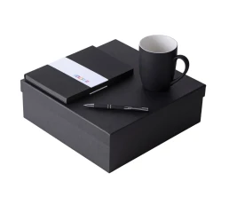 Подарочный набор с блокнотом С1, металлической ручкой и кружкой, черный