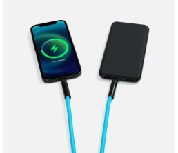 Кабель-ланьярд energyFlex Power Delivery 60 Вт, голубой