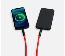 Кабель-ланьярд energyFlex Power Delivery 60 Вт, красный