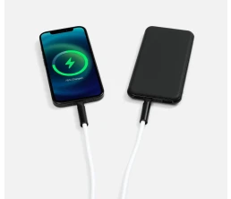 Кабель-ланьярд energyFlex Power Delivery 60 Вт, белый